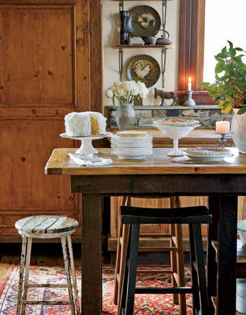 mesa cocina elegante rustica