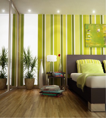 dormitorio-monocromatico-verde