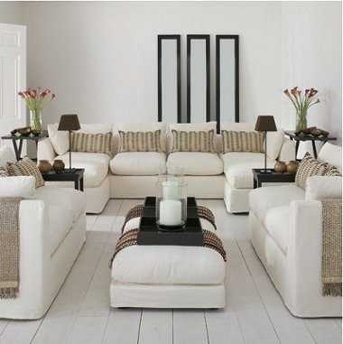 Muebles de cuero para tu sala, ¡todo sobre modelos y colores ... Color paredes con muebles blancos