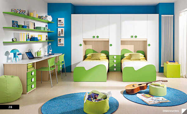 Decoración de cuarto para gemelos ¡los mejores consejos ... Habitacion para gemelos azul