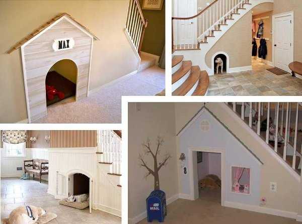 ¿Casa de perro debajo de la escalera? ¡Ideal para casas pequeñas!