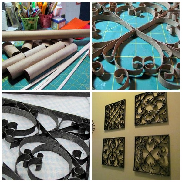 ¿Quién diría que se podría reciclar los rollos de papel higiénico para crear estas bellas obras de arte?